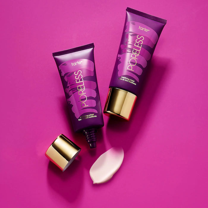 Poreless Mattifying Primer - Tarte vista frontal con fondo blanco.