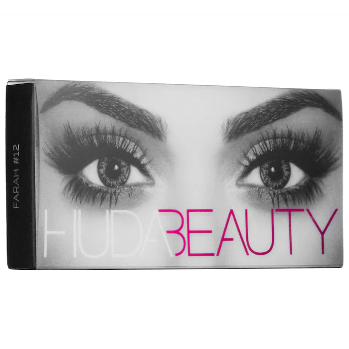 Pestañas postizas reutilizables Faux Mink - HUDA BEAUTY vista frontal con fondo blanco.