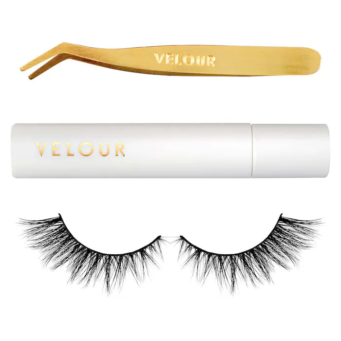 Kit de Pestañas postizas reutilizables Effortless - Velour Lashes vista frontal con fondo blanco.