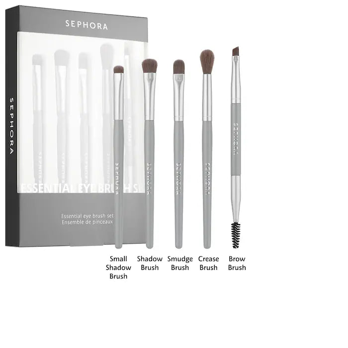 Set de Brochas Essential Eye Makeup - Sephora vista frontal con fondo blanco.