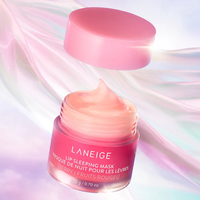 Mascarilla labial de hidratación intensiva Lip Sleeping Mask con Vitamina C - LANEIGE vista frontal con fondo blanco.