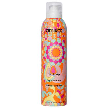 Dry Shampoo Perk Up Talc Free - Amika vista frontal con fondo blanco.