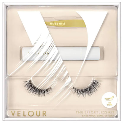 Kit de Pestañas postizas reutilizables Effortless - Velour Lashes vista frontal con fondo blanco.