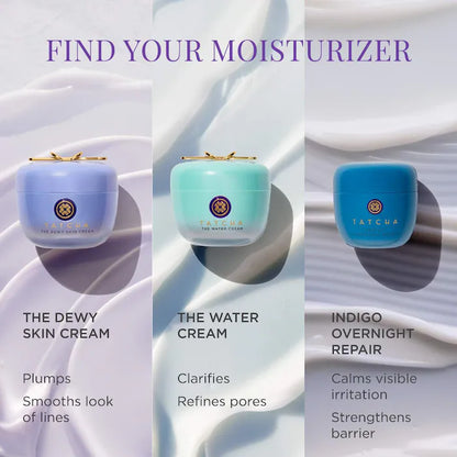 Crema Facial Hidratante voluminizadora The Dewy Skin Cream™ - Tatcha vista frontal con fondo blanco.