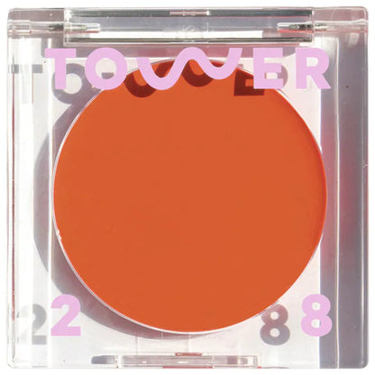 Rubor BeachPlease Lip + Cheek Cream Blush - Tower 28 vista frontal con fondo blanco.