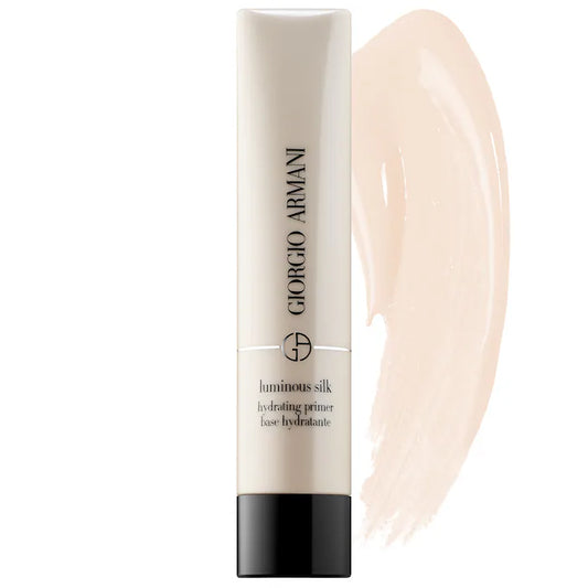 Primer Luminous Silk Hydrating - Armani Beauty vista frontal con fondo blanco.