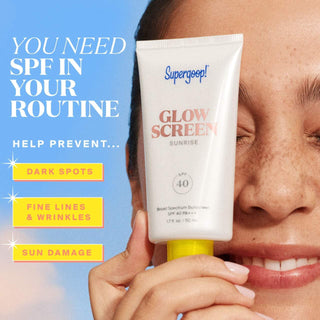 Protector solar facial Glowscreen SPF 40 with Hyaluronic Acid + Niacinamide - Supergoop!