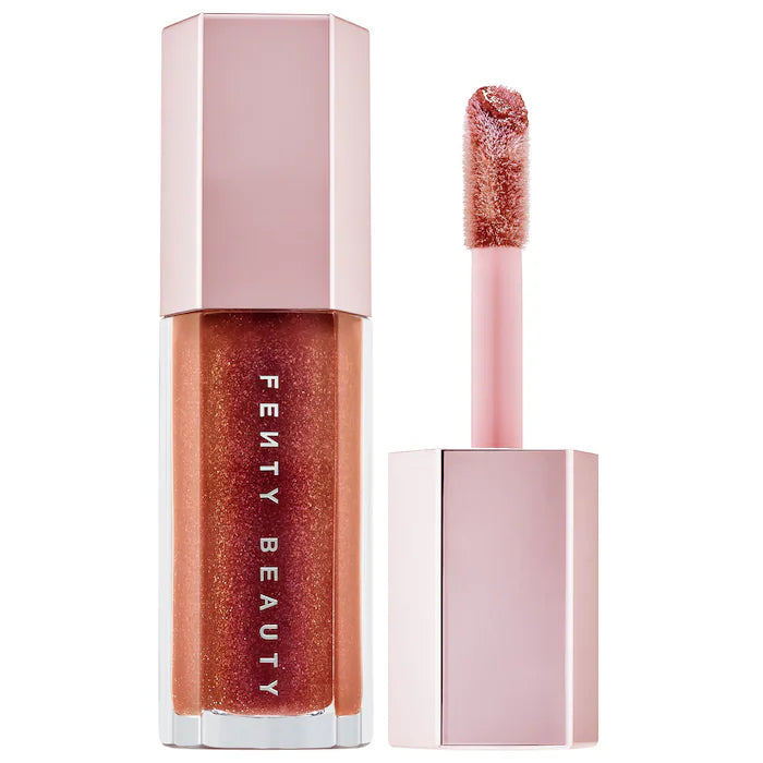 Labial Gloss Bomb Universal Lip Luminizer - Fenty Beauty vista frontal con fondo blanco.