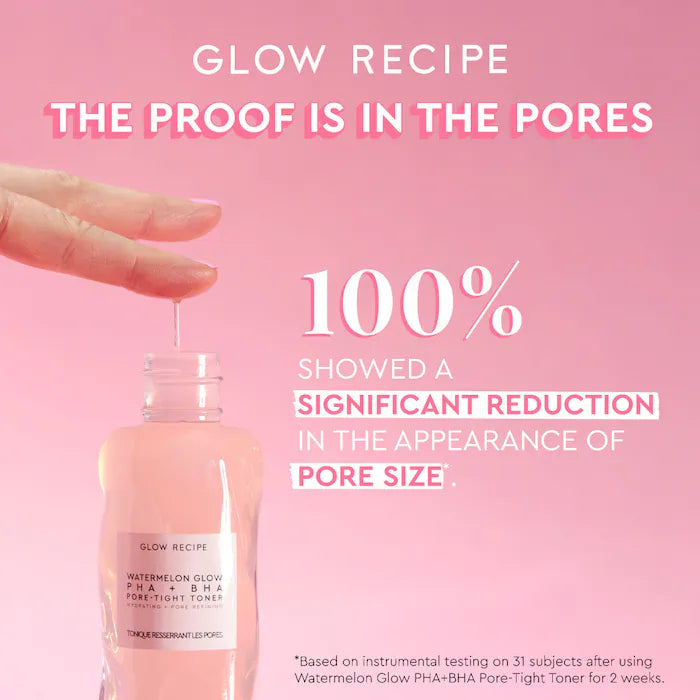 Tónico Facial minimizador de poros Watermelon Glow PHA + BHA - Glow Recipe