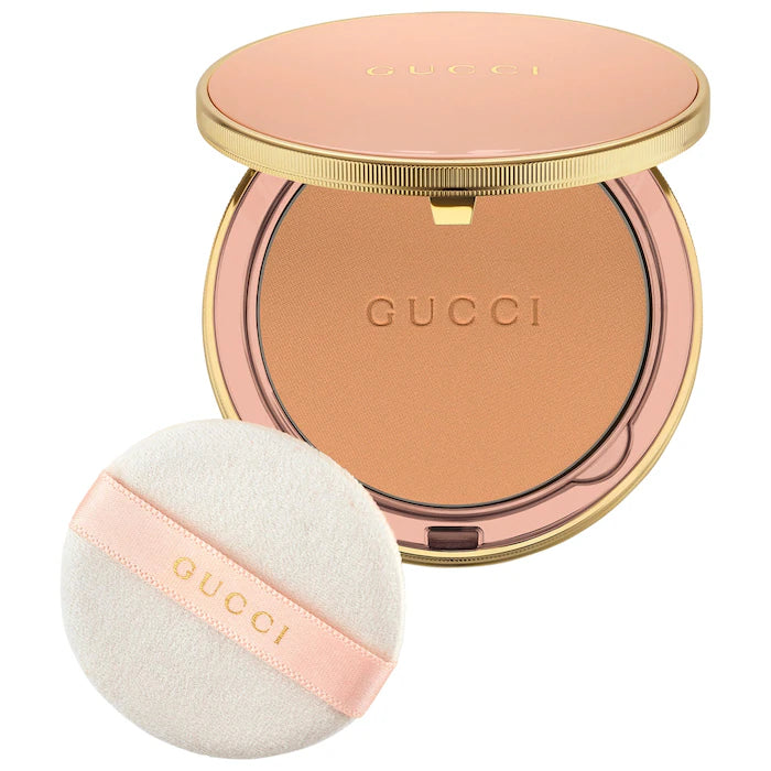 Polvo Compacto Matte Poudre De Beauté Mat Naturel - Gucci vista frontal con fondo blanco.