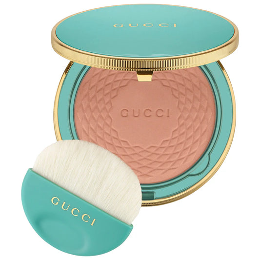 Bronzer Sun-Kissed Glow - Gucci vista frontal con fondo blanco.