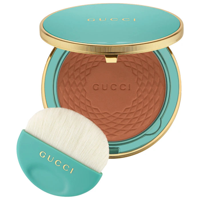 Bronzer Sun-Kissed Glow - Gucci vista frontal con fondo blanco.