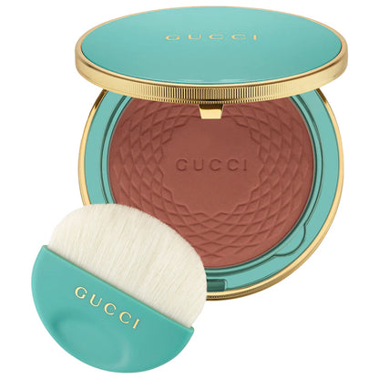 Bronzer Sun-Kissed Glow - Gucci vista frontal con fondo blanco.