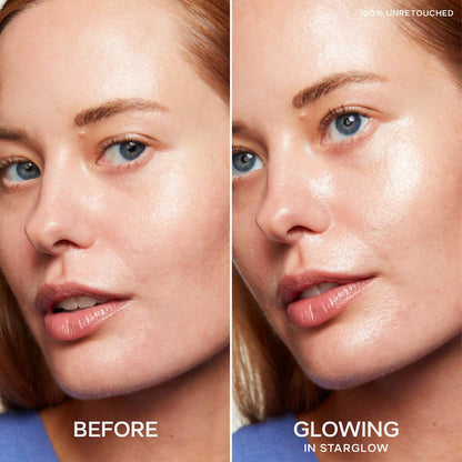 Iluminador multipropósito Glowy Super Gel Lightweight Dewy - Saie vista frontal con fondo blanco.