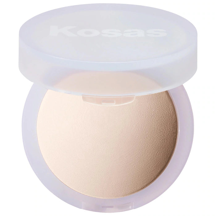 Polvo fijador Cloud Set Baked Setting & Smoothing Talc-Free Vegan - Kosas vista frontal con fondo blanco.