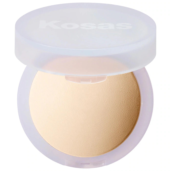 Polvo fijador Cloud Set Baked Setting & Smoothing Talc-Free Vegan - Kosas vista frontal con fondo blanco.