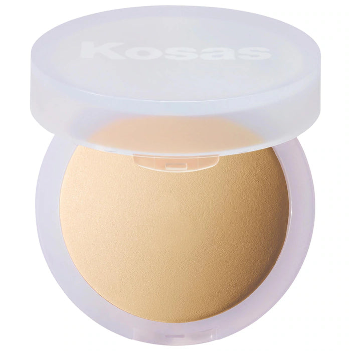 Polvo fijador Cloud Set Baked Setting & Smoothing Talc-Free Vegan - Kosas vista frontal con fondo blanco.