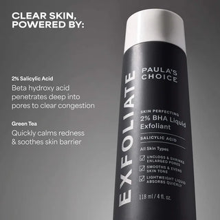 Tónico Facial exfoliante con Ácido salicílico y té verde — Skin Perfecting 2% BHA Exfoliating - Paula's Choice