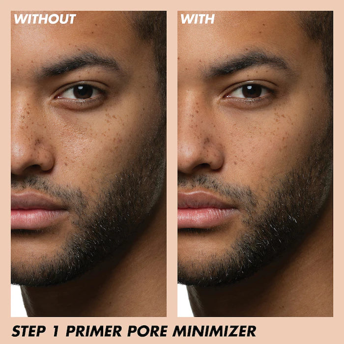 Step 1 Primer Pore Minimizer - MAKE UP FOR EVER vista frontal con fondo blanco.