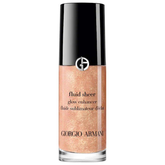 Iluminador Fluid Sheer Glow Enhancer - Armani Beauty vista frontal con fondo blanco.