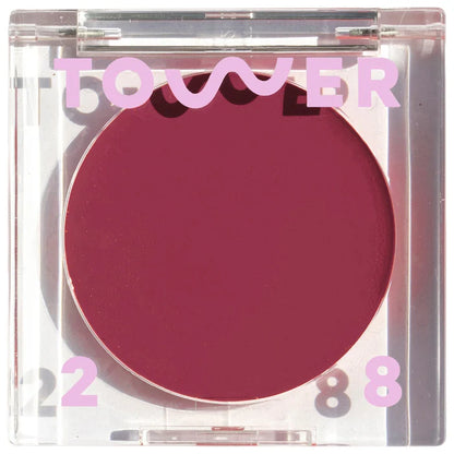 Rubor BeachPlease Lip + Cheek Cream Blush - Tower 28 vista frontal con fondo blanco.