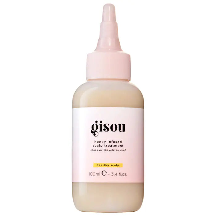 Honey Infused™ Scalp Treatment Serum - Gisou vista frontal con fondo blanco.