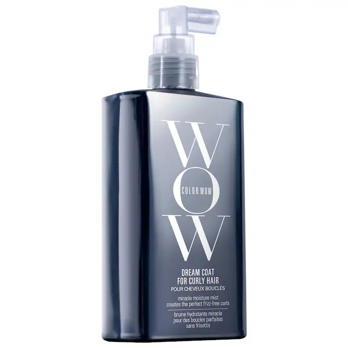 Spray Anti-Frizz Dream Coat Treatment™ para cabellos rizados - COLOR WOW vista frontal con fondo blanco.