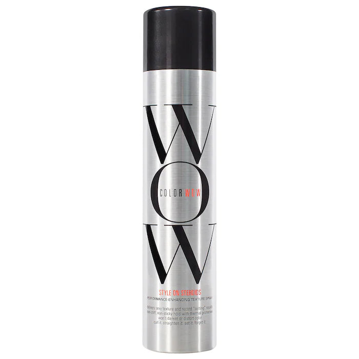 Spry modelador y texturizador de cabello Style on Steroids™  Color-Safe - COLOR WOW vista frontal con fondo blanco.