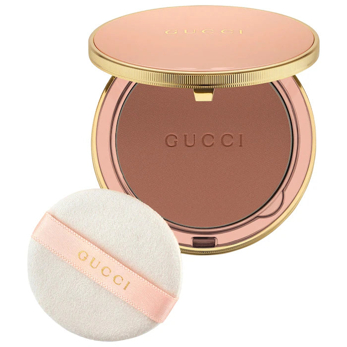 Polvo Compacto Matte Poudre De Beauté Mat Naturel - Gucci vista frontal con fondo blanco.