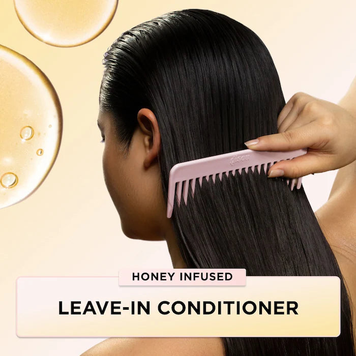 Honey Infused™ Acondicionador sin enjuague - Gisou vista frontal con fondo blanco.