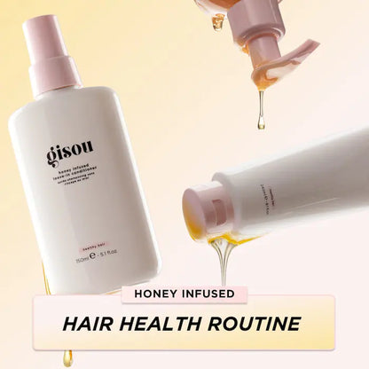 Honey Infused™ Acondicionador sin enjuague - Gisou vista frontal con fondo blanco.