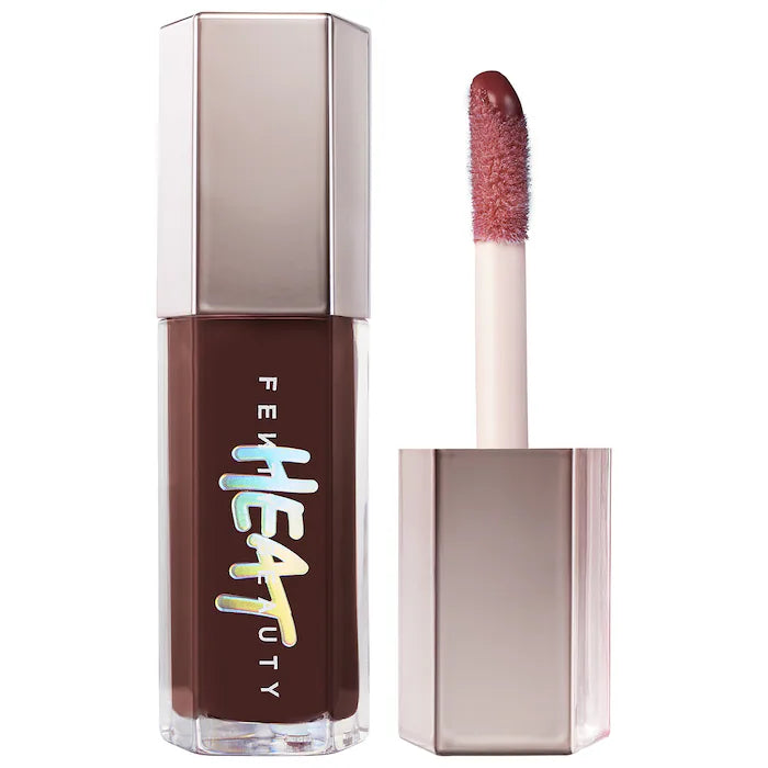 Labial Gloss Bomb Heat Universal Lip Luminizer + Plumper - Fenty Beauty vista frontal con fondo blanco.