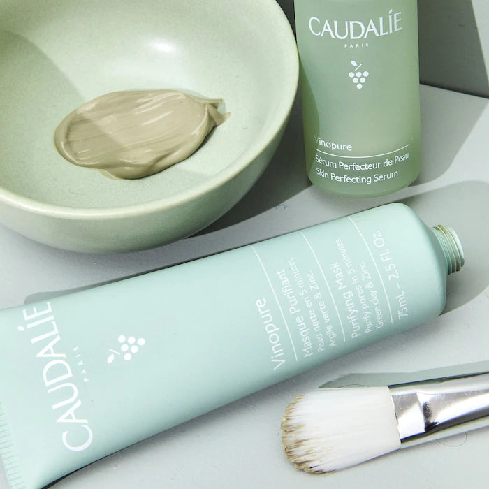 Vinopure™ Mascarilla Arcilla Purificante - Caudalie vista frontal con fondo blanco.