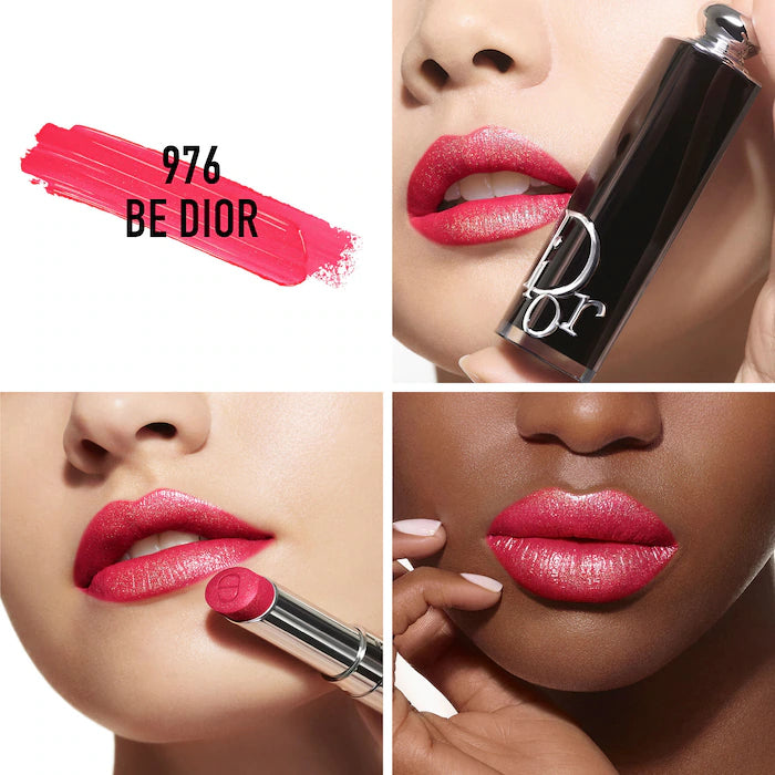 Labial Dior Addict Shine Lipstick - Dior vista frontal con fondo blanco.