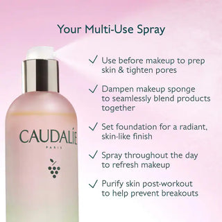 Bruma facial preparadora, iluminadora y fijadora de maquillaje - Caudalie