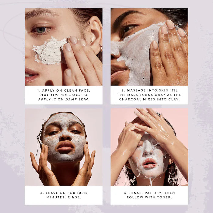 Cookies N Clean™ Mascarilla facial Arcilla desintoxicante de poros - Fenty Skin vista frontal con fondo blanco.