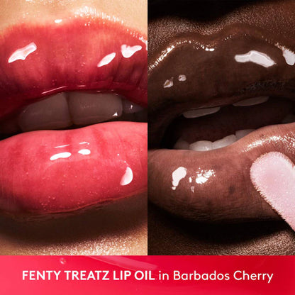 Lip Oil Fenty Treatz Hydrating + Strengthening - Fenty Skin vista frontal con fondo blanco.