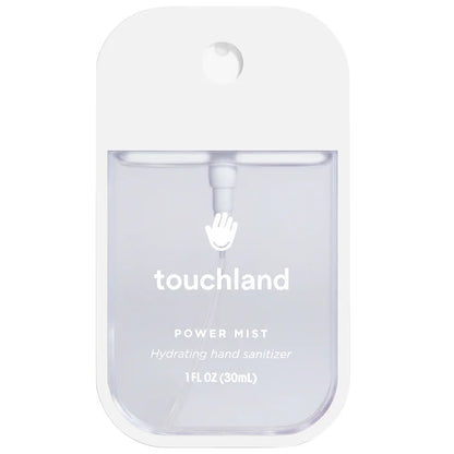 Sanitizante e hidratante de Manos Power Mist - Touchland vista frontal con fondo blanco.