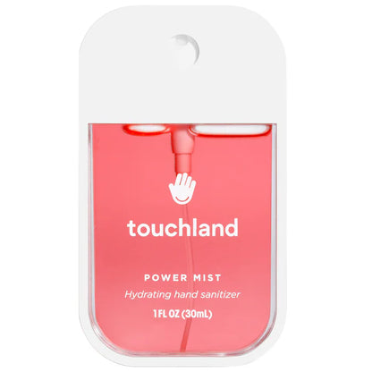 Sanitizante e hidratante de Manos Power Mist - Touchland vista frontal con fondo blanco.