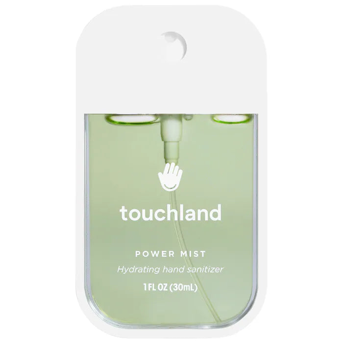 Sanitizante e hidratante de Manos Power Mist - Touchland vista frontal con fondo blanco.