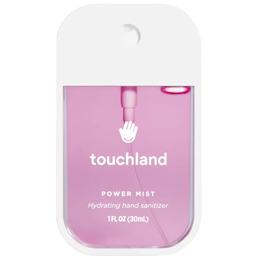 Sanitizante e hidratante de Manos Power Mist - Touchland vista frontal con fondo blanco.