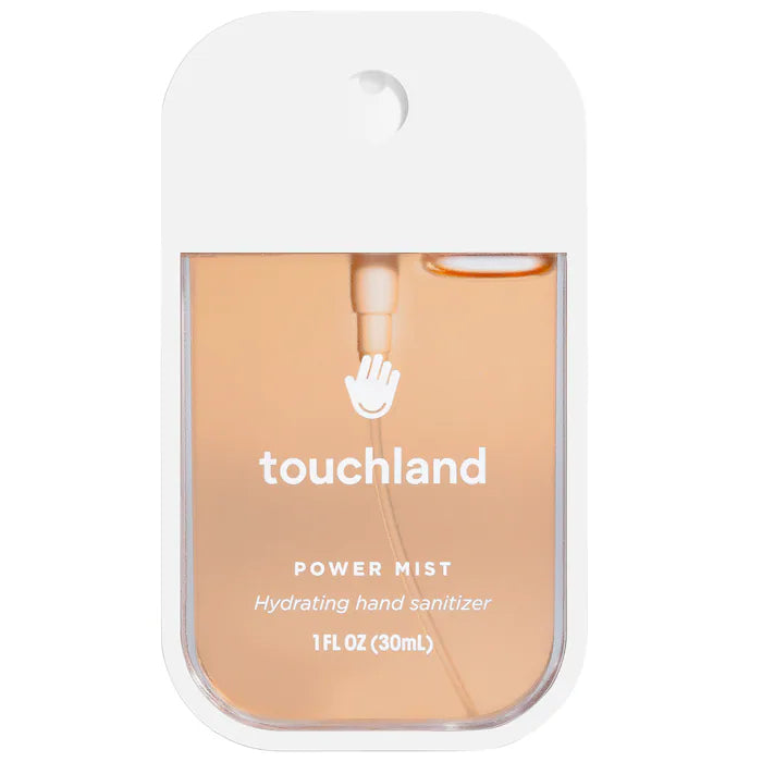 Sanitizante e hidratante de Manos Power Mist - Touchland vista frontal con fondo blanco.