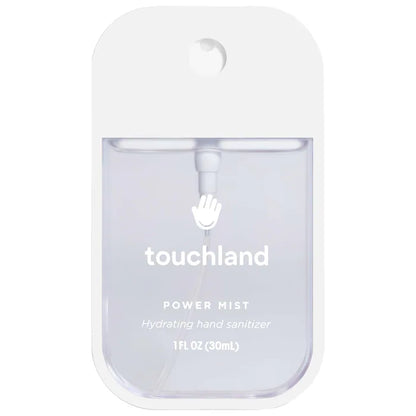 Sanitizante e hidratante de Manos Power Mist - Touchland vista frontal con fondo blanco.