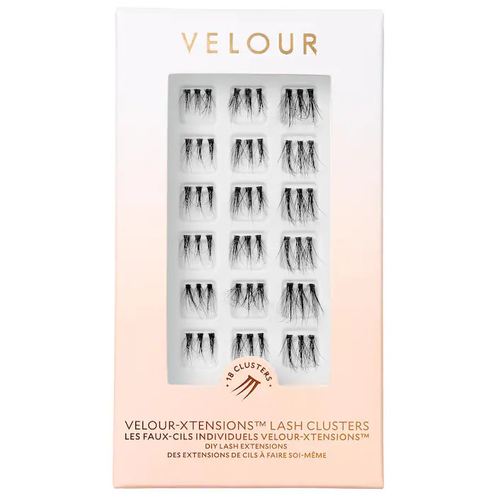 Pestañas postizas Velour-Xtensions™ False Lash Clusters - Velour Lashes vista frontal con fondo blanco.