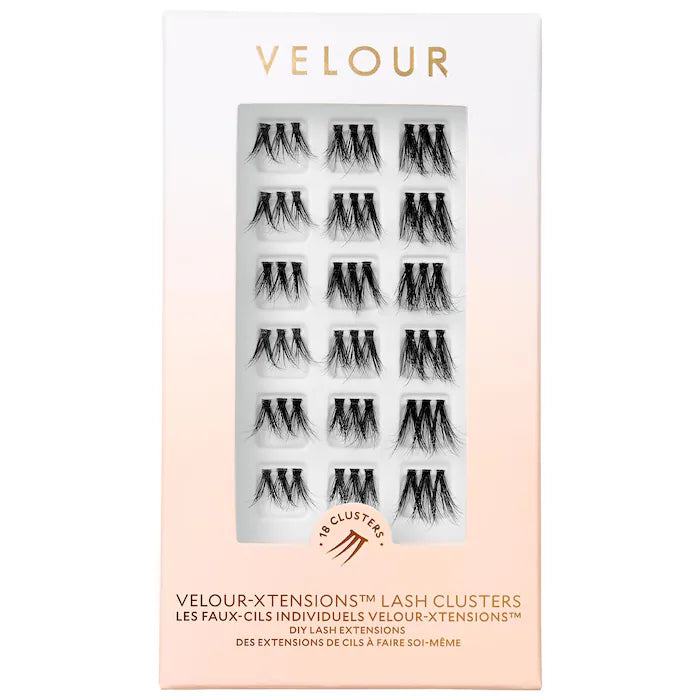 Pestañas postizas Velour-Xtensions™ False Lash Clusters - Velour Lashes vista frontal con fondo blanco.