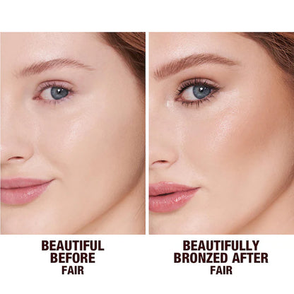 Bronzer en Crema Efecto Luminoso con Ácido Hialurónico Beautiful Skin Sun-Kissed - Charlotte Tilbury vista frontal con fondo blanco.