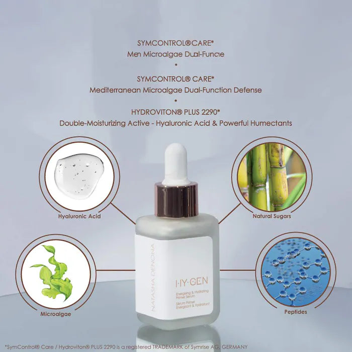 HY-GEN Primer Serum hidratante y energizante - Natasha Denona vista frontal con fondo blanco.