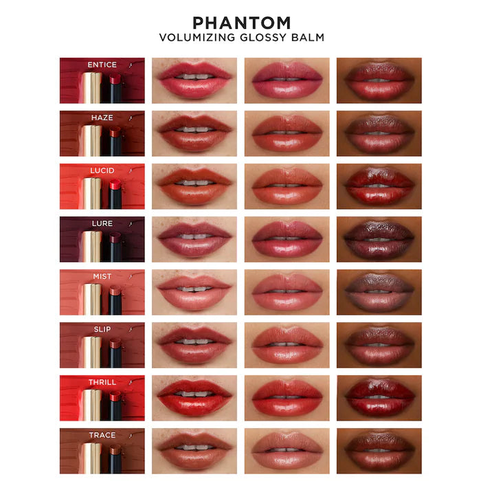 Bálsamo Labial Voluminizador con Brillo Phantom - Hourglass vista frontal con fondo blanco.