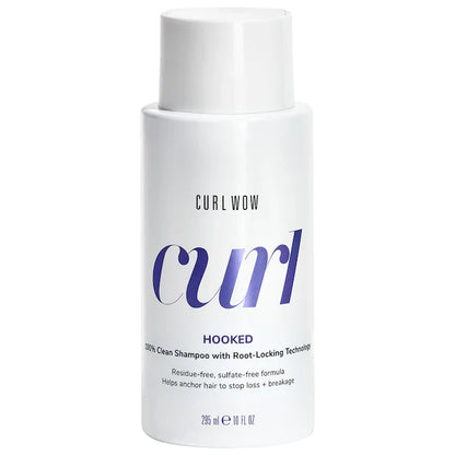 Curl Wow HOOKED™ Shampoo para cabellos rizados - COLOR WOW vista frontal con fondo blanco.