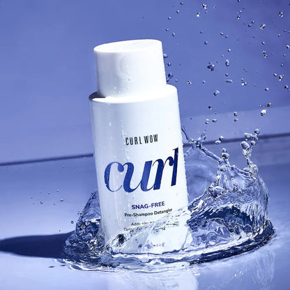 Pre-Shampoo Desenredante Curl Wow SNAG-FREE™ para cabellos rizados - COLOR WOW vista frontal con fondo blanco.